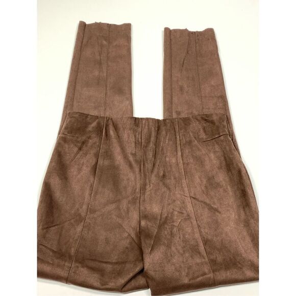 006 Stella Luce brown faux suede pull on pant size medium - Picture 4 of 7